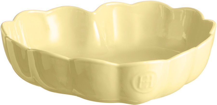 Emile Henry Madeleine Bageform Hjerteformet 24,5x26,5 cm, Vanilje