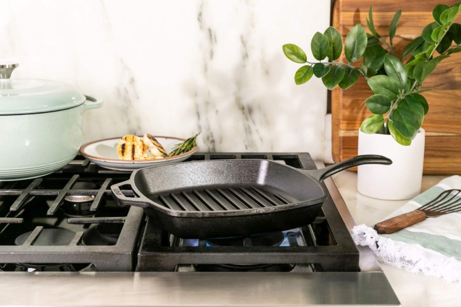 Lodge Classic Collection Grillpande 27 cm, Sort