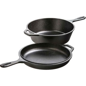 Lodge Classic Collection 2-i-1 St�bejernsgryde 26 cm/3 L, Sort
