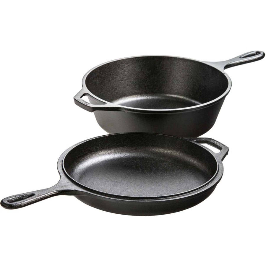 Lodge Classic Collection 2-i-1 St�bejernsgryde 26 cm/3 L, Sort