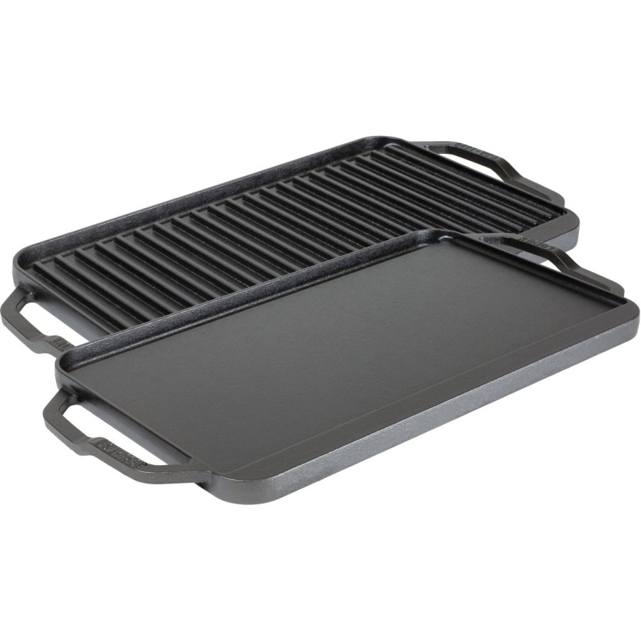 Lodge Classic Collection Grillplatte Wendbar 25x50 cm, Schwarz