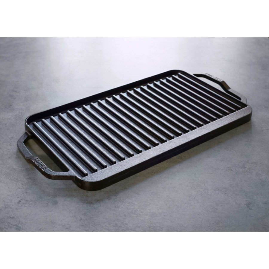 Lodge Classic Collection Grillplatte Wendbar 25x50 cm, Schwarz