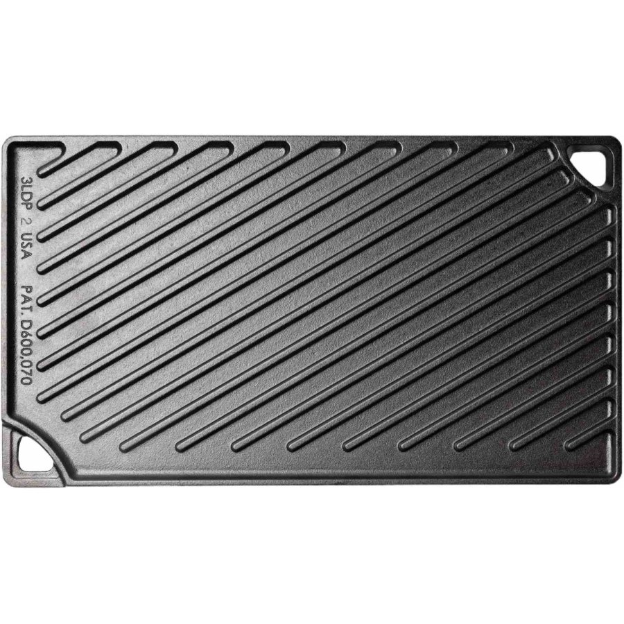 Lodge Classic Collection Grillplatte Wendbar 24x43 cm, Schwarz
