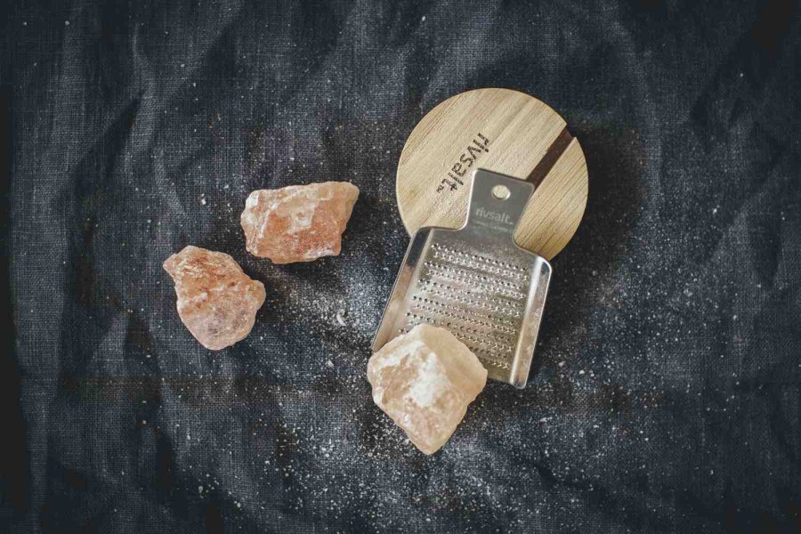 Rivsalt Salzstein mit Reibe 40 g, Original Himalaya
