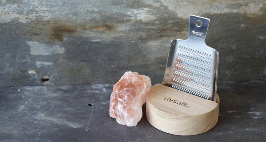 Rivsalt Salzstein mit Reibe 40 g, Original Himalaya