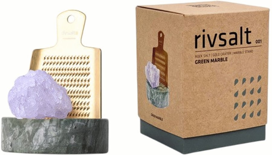 Rivsalt Salzstein mit Reibe 40 g, Persian Blue