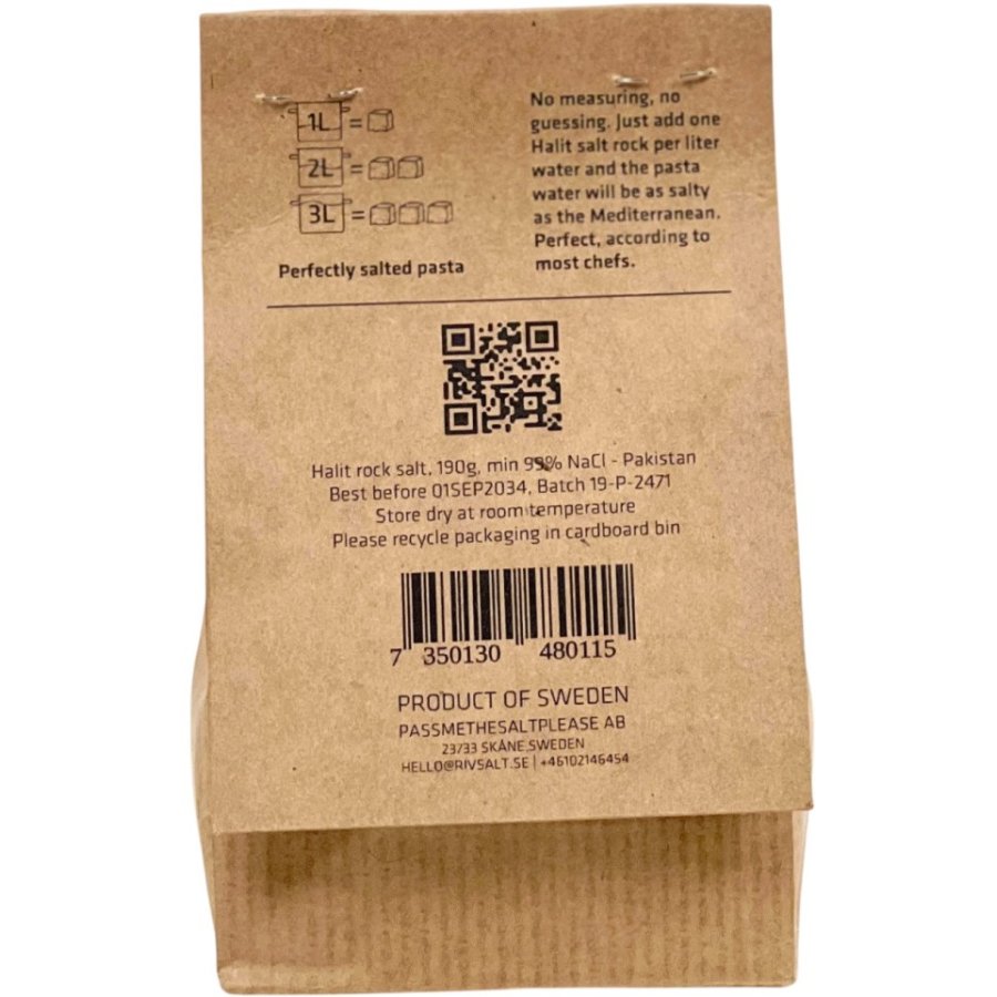 Rivsalt Pastasalz Refill 190 g, Steinsalz