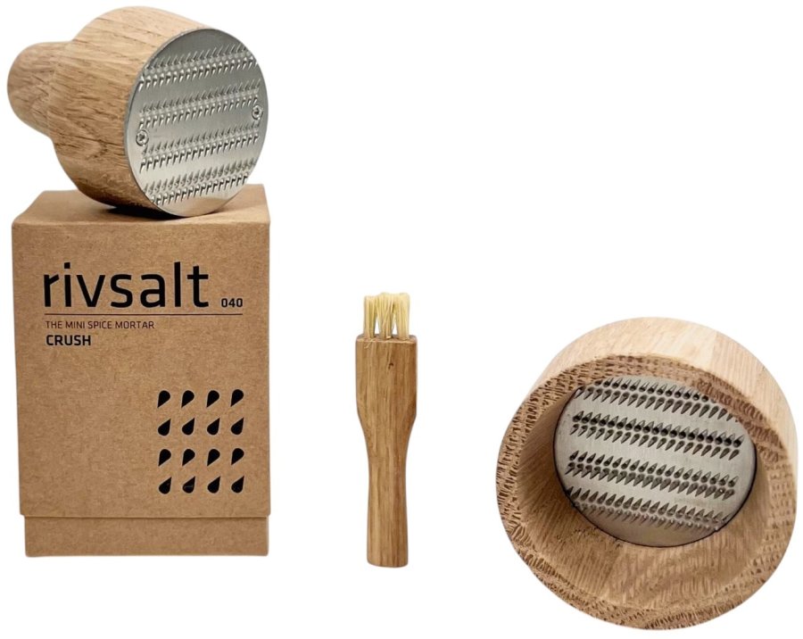 Rivsalt Crush Minikvern H6,6 cm, Edelstahl/Eiche