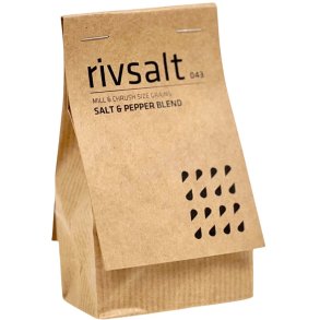 Rivsalt Zout- en pepermix Refill 140 g