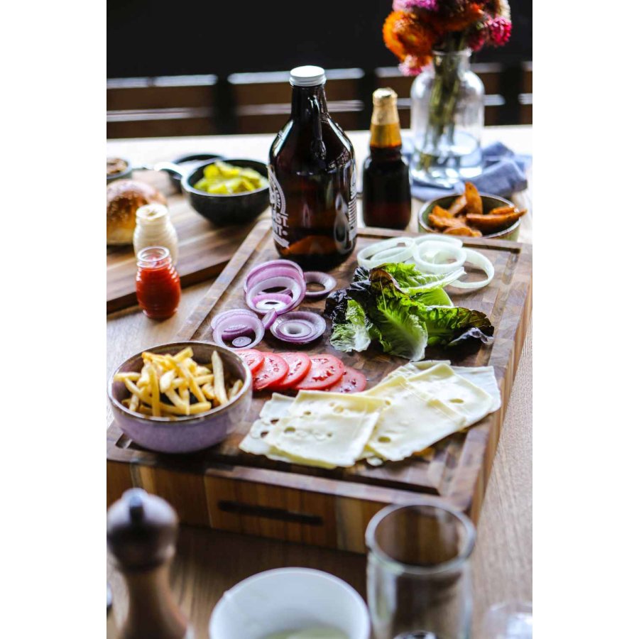 Teakhaus Butcher Block Schneidebrett 36x52 cm, Teak
