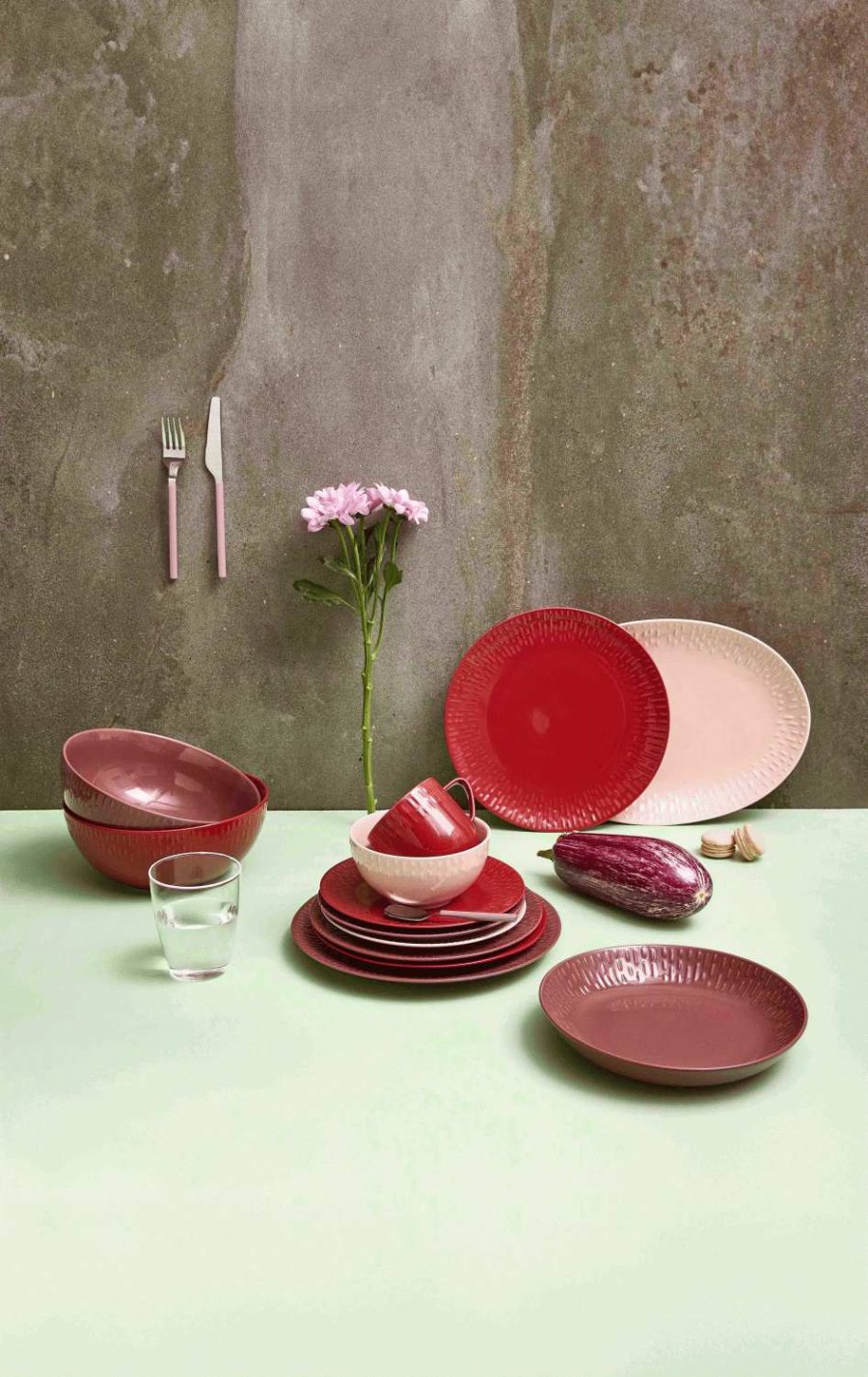 aida Confetti Tallerken 27,5 cm, Bordeaux