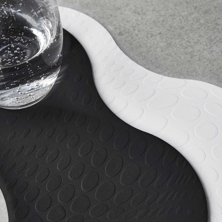 aida Karim Rashid D�kkeserviet 4 stk. 12x24 cm, Sort