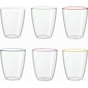 Life In Colour Art Vandglas 6 stk. 29 cl, Multi