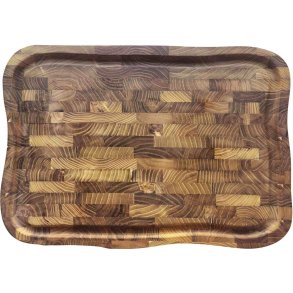 RAW Schneidebrett mit Saftrille 33x45 cm, Teakholz