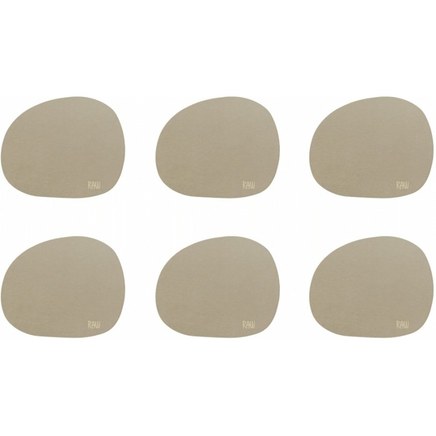 RAW Glasuntersetzer 6er Set 12,2x10 cm, Mellow Clay