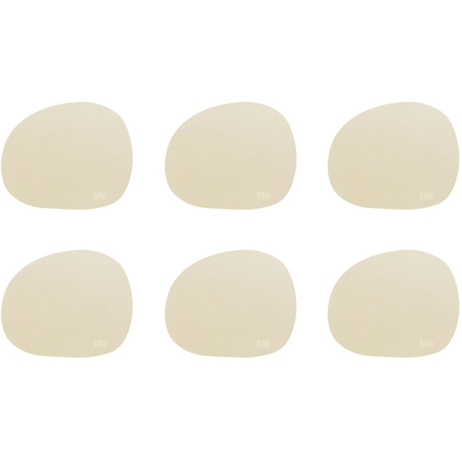 RAW Glasuntersetzer 6er Set 12,2x10 cm, Spring Sand