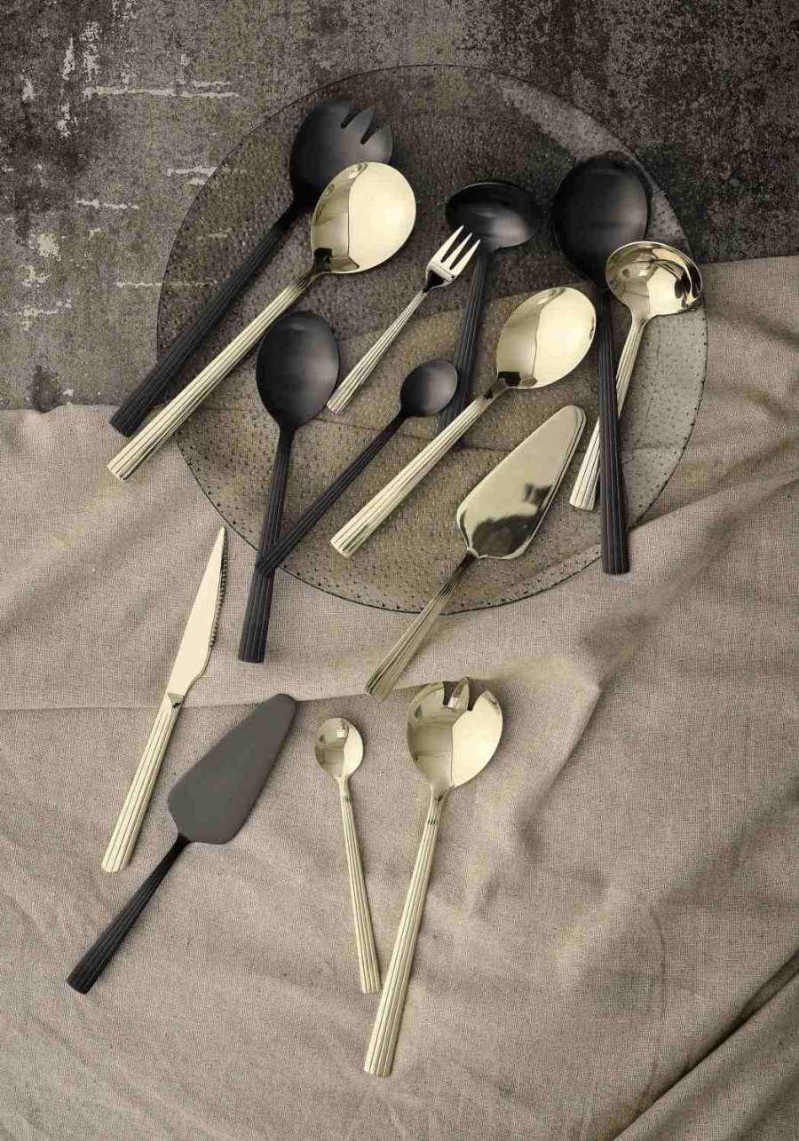 RAW Servierset 5-teilig, Champagner Gold