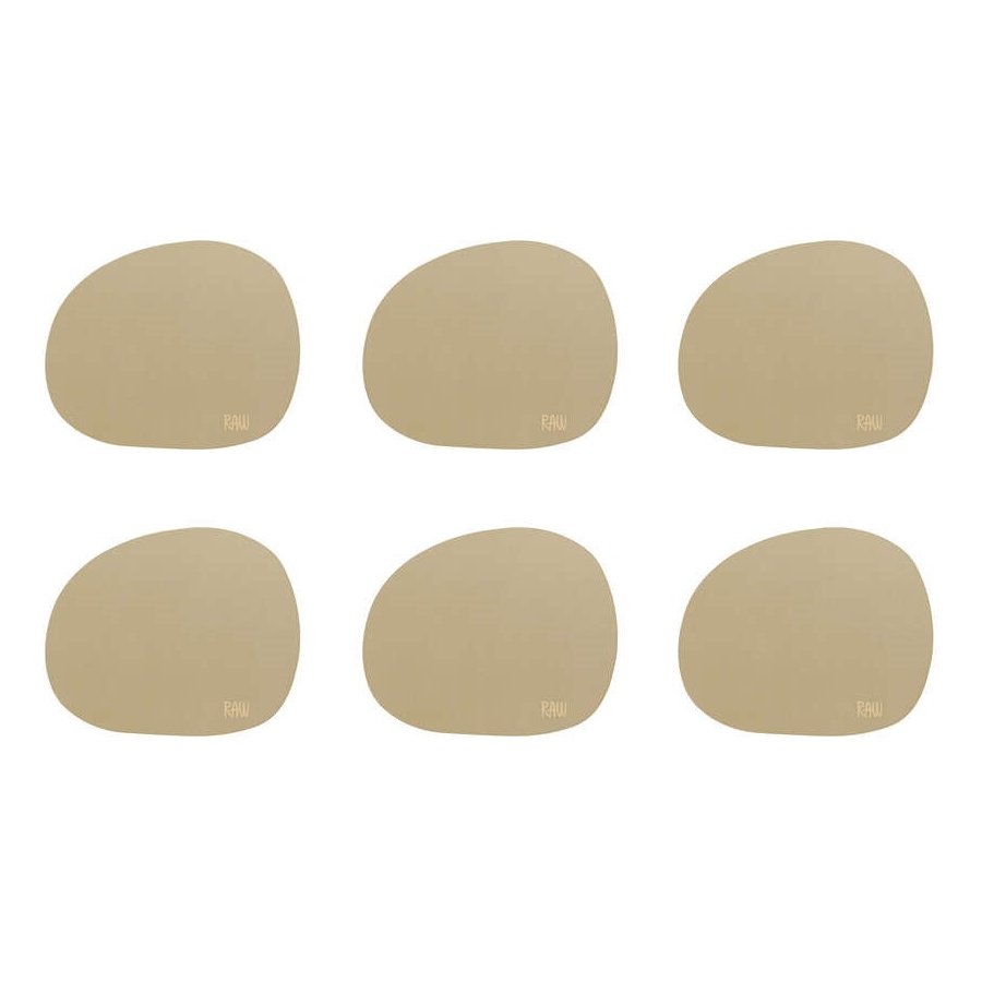 RAW Glasstck 6er Set 12,2x10 cm, Beige