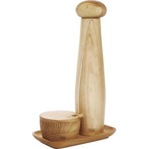 RAW Pfeffermhle und Salzstreuer aus Keramik usw. Tablett, Teak