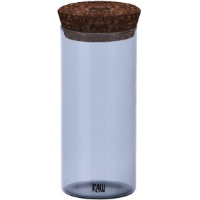 RAW mini opbevaringsglas med sort kork lg, Smoke
