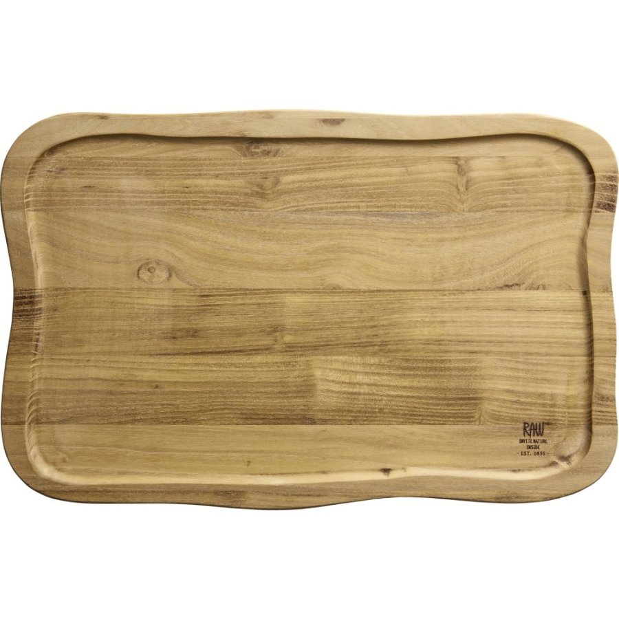 RAW Schneidebrett mit Saftrille 40x46 cm, Teak