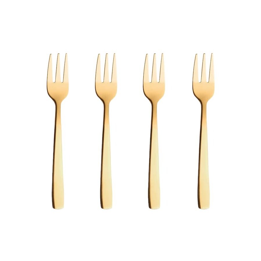 RAW Kuchengabel 4er Set 14 cm, Gold