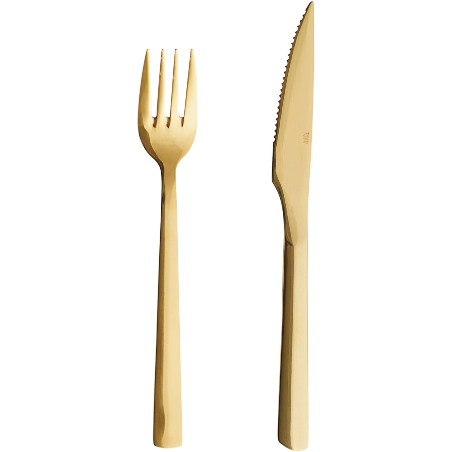 RAW Steakbesteck 8er Set, Gold