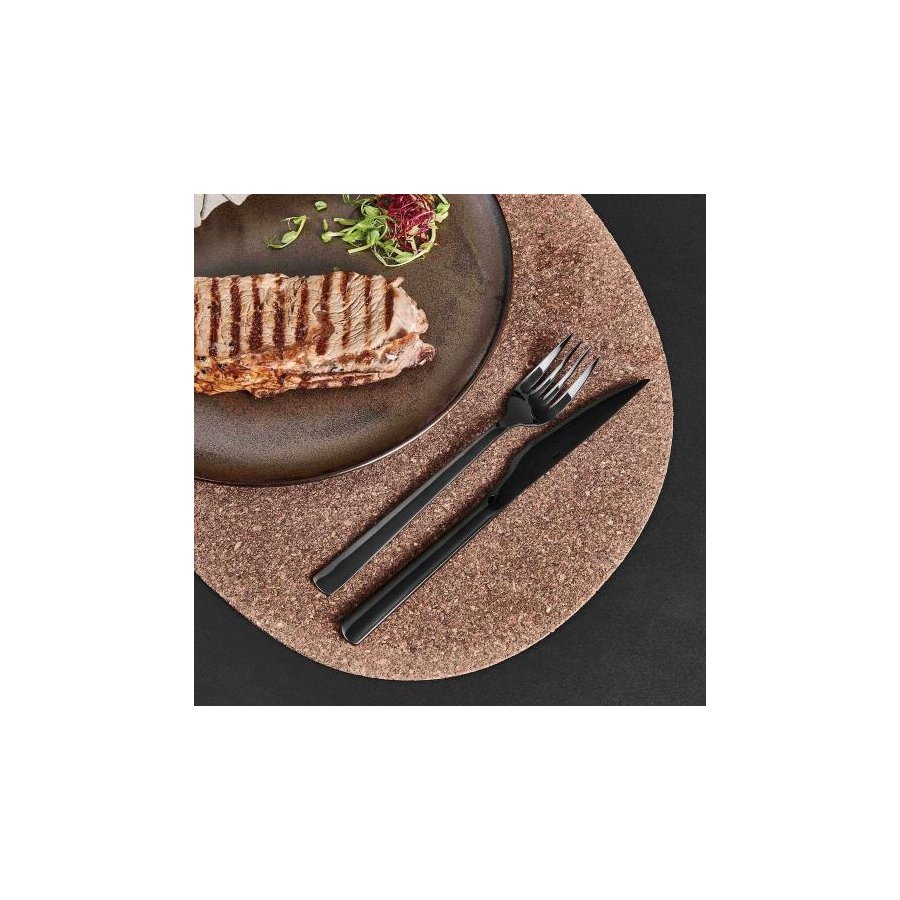 RAW Steakbesteck 8er Set, Glnzendes Schwarz