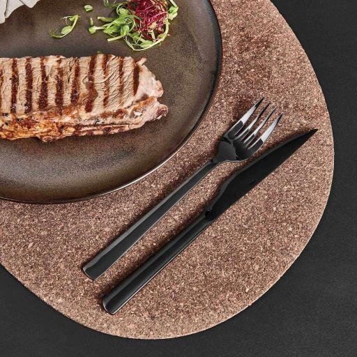 RAW Steakbesteck 8er Set, Glnzendes Schwarz