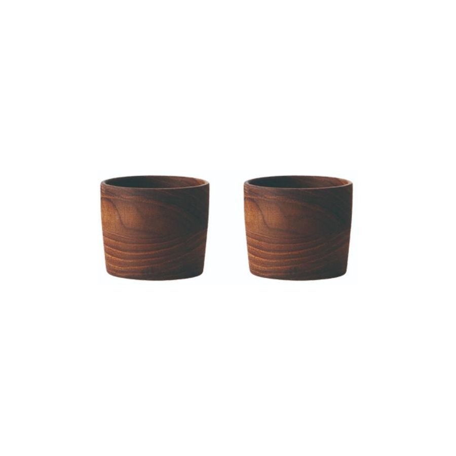 RAW Eierbecher 2er Set H4,3 cm, Teak