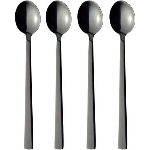 RAW Caf-Latte-Lffel 4er Set 18 cm, Shiny Black