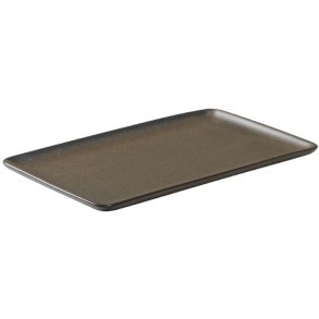 RAW Teller 23,5x15 cm, Metallisches Braun
