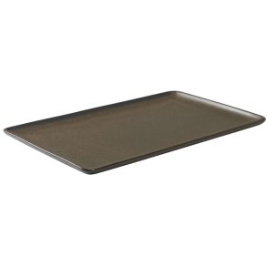 RAW Teller 31,5x20 cm, Metallisches Braun