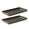 RAW Platte 2er Set 34x18 cm, Metallisches Braun