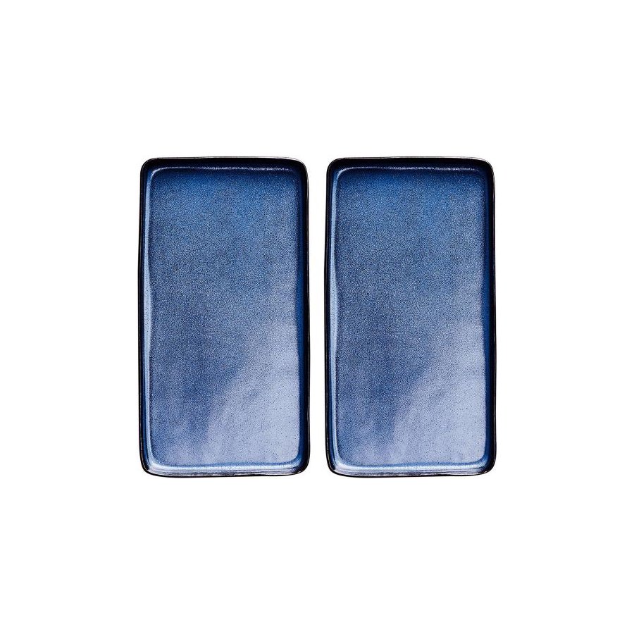 RAW Platte 2er Set 34x18 cm, Mitternachtsblau