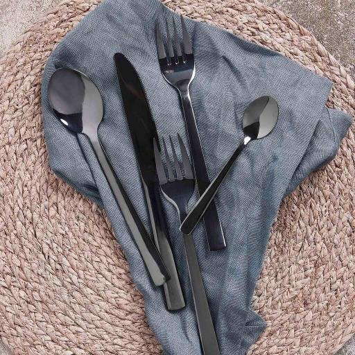 RAW Besteck 24er Set, Glnzendes Schwarz