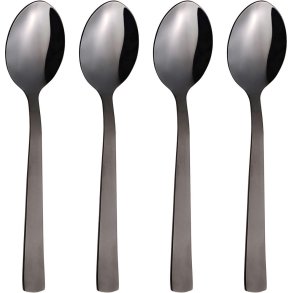RAW Dessertlffel 4er Set 17 cm, Shiny Black