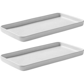 RAW Teller 2er Set 34x18 cm, Arctic White