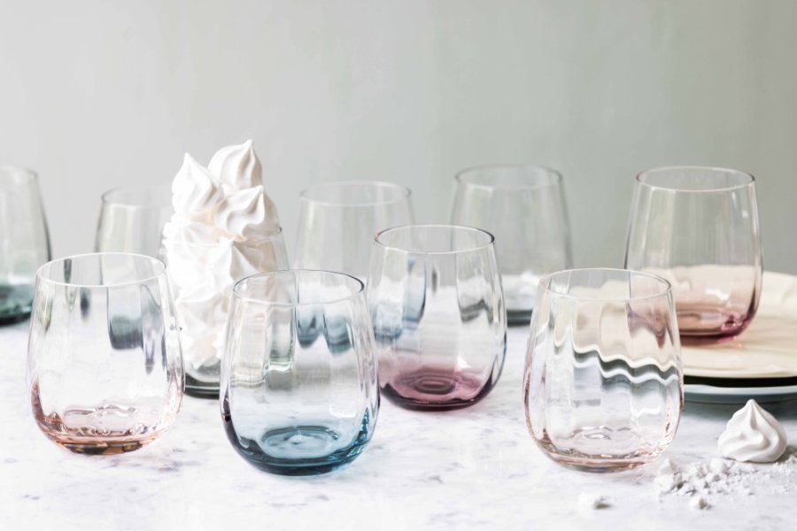 SHOLM Sonja Drikkeglas 2 stk. 30 cl, Petrol Blue