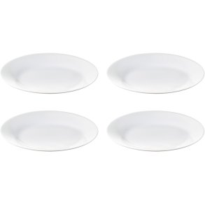 aida Caf Teller 4er Set 19,5 cm, Wei