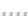 aida Relief Kaffeetasse mit Untertasse 4er Set 20 cl, Wei