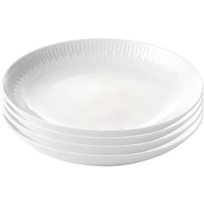 aida Relief Der Suppenteller 4er Set 22 cm, Weiß