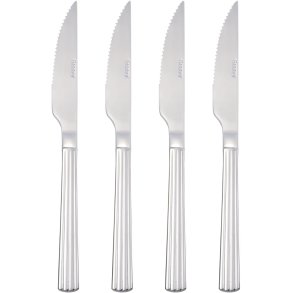 aida Groovy Steakbestik 4 stk, S�lv