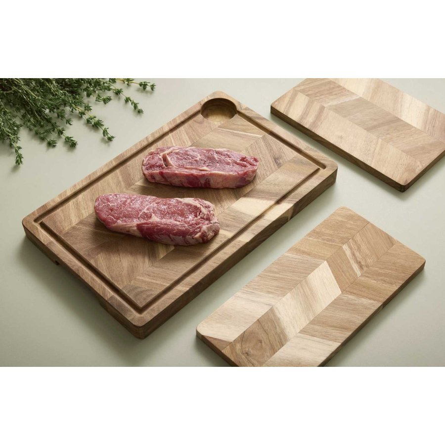 aida Schneidebrett mit Saftrille 26x40 cm, Akazie