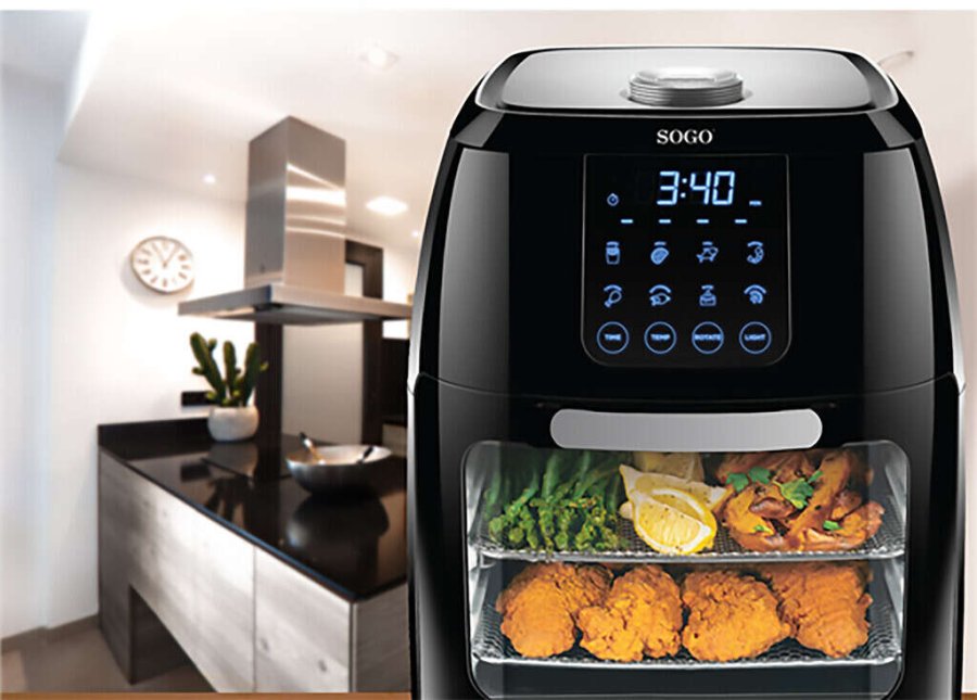 SOGO Airfryer 10 L, Schwarz