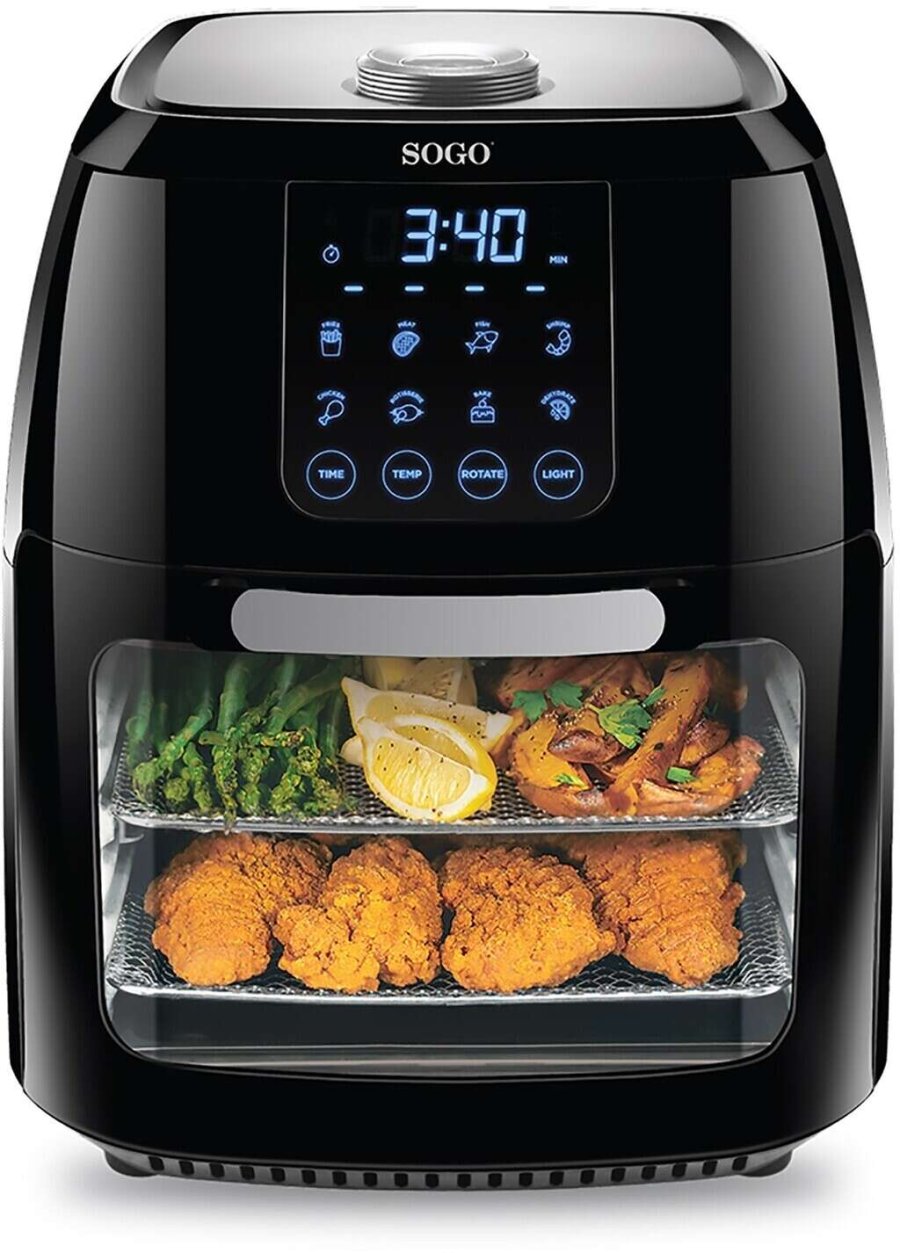 SOGO Airfryer 10 L, Schwarz