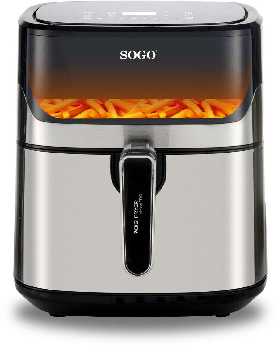 SOGO Visionpro Airfryer 6,5 L, Schwarz/Stahl