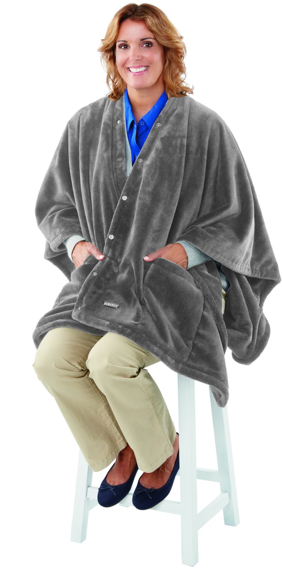 HoMedics Varmemassaget�ppe, Gr�