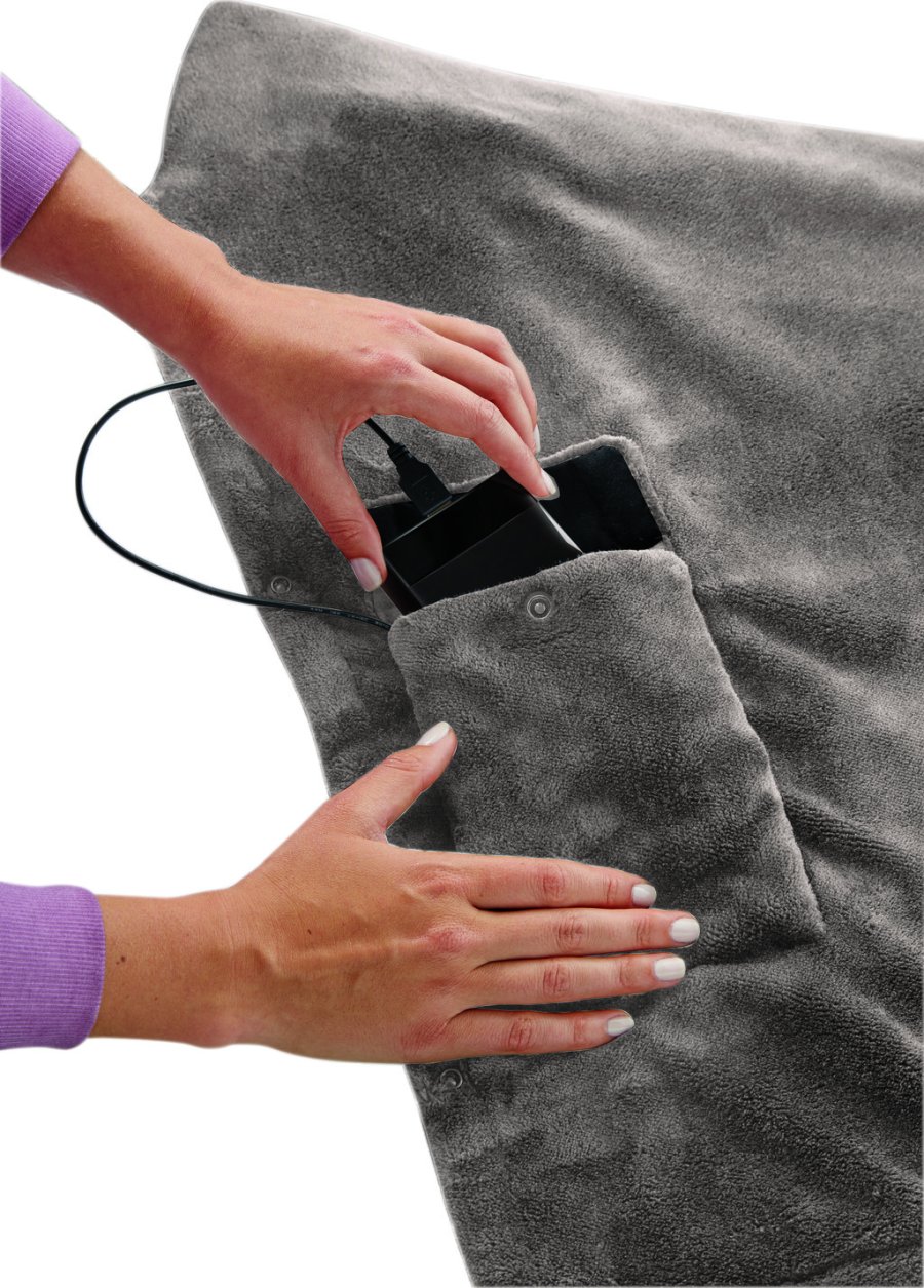 HoMedics Varmemassaget�ppe, Gr�