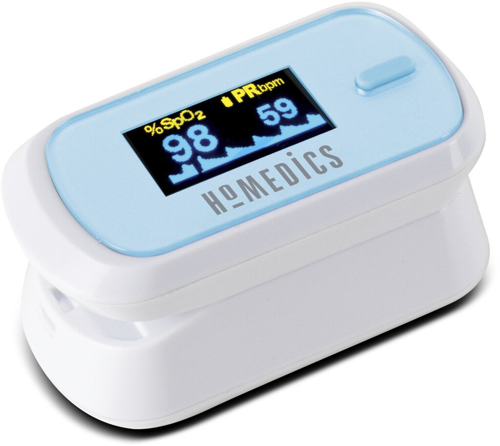 HoMedics Pulse Oximeter, Hvid Hjemmetests WWW.HJEM.DK ApS